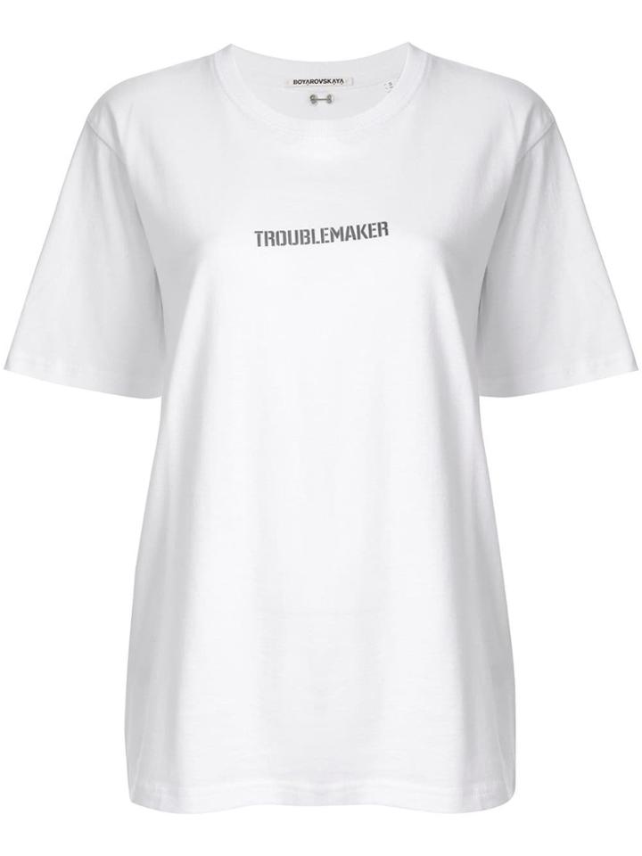 Boyarovskaya Oversized Slogan T-shirt - White