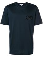 Salvatore Ferragamo Double Gancio Embroidered T-shirt - Blue