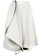 Comme Des Garçons Vintage Distressed Asymmetric Skirt - White