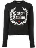 Dsquared2 Caten Twins Wreath Sweatshirt, Women's, Size: Medium, Black, Cotton