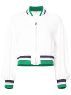 Tibi Cropped Zipped Jacket - White