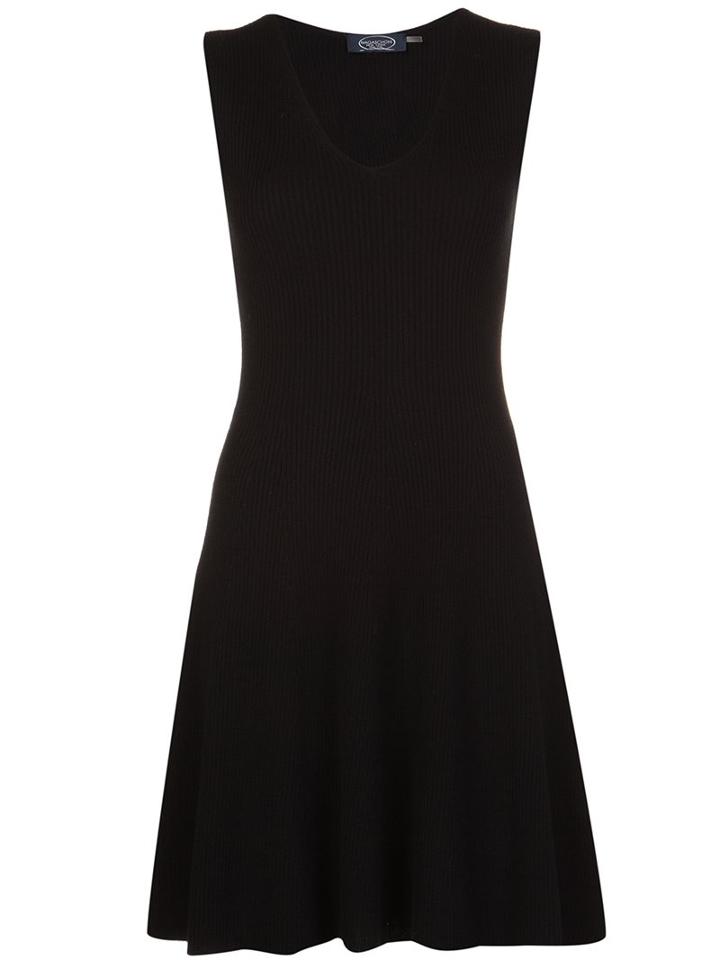 Magaschoni V Neck Flare Dress