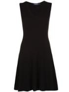 Magaschoni V Neck Flare Dress