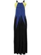 Pleated Colour Block Dress - Women - Polyester/polyurethane/triacetate - 2, Black, Polyester/polyurethane/triacetate, Issey Miyake