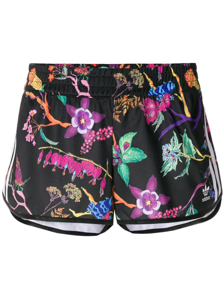 Adidas Floral Runner Shorts - Black