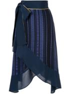 Zeus+dione High Waisted Wrap Skirt - Blue