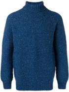 Drumohr Chunky Knit Roll Neck Sweater - Blue
