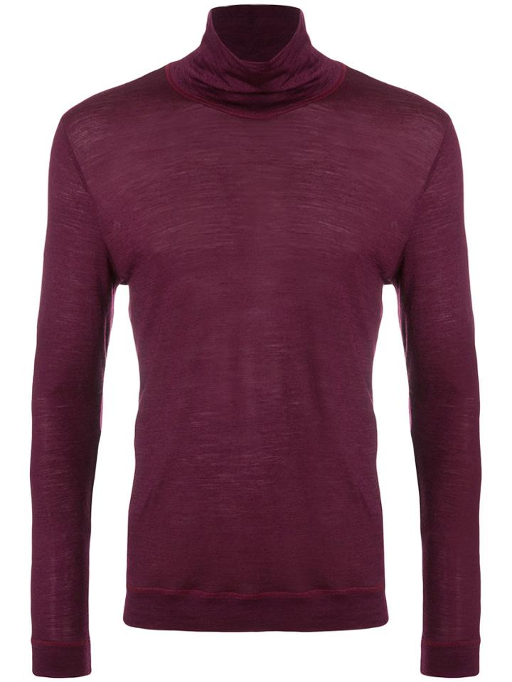 Common Wild Turtleneck Jumper - Pink & Purple
