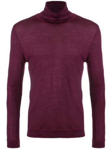 Common Wild Turtleneck Jumper - Pink & Purple