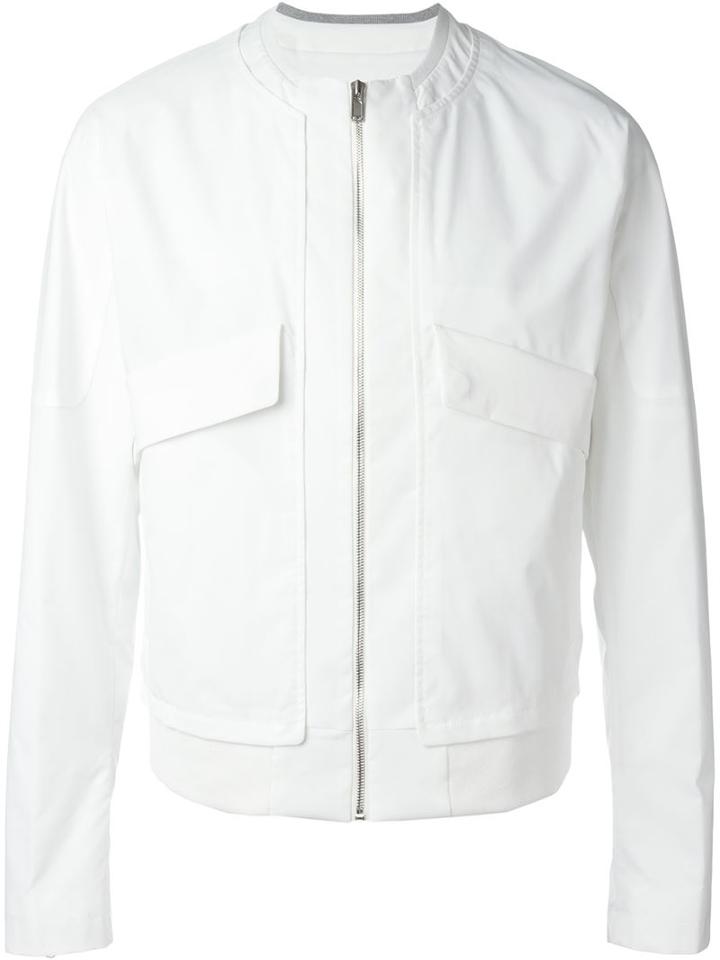 System Homme Long Flap Pockets Zip Jacket