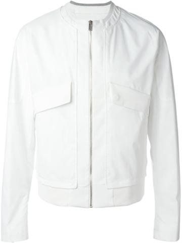 System Homme Long Flap Pockets Zip Jacket