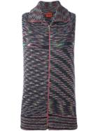 Missoni Static Effect Zipped Cardigan, Women's, Size: 38, Wool
