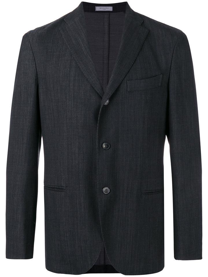 Boglioli Woven Blazer, Men's, Size: 50, Grey, Cotton/wool/elastolefin/cupro