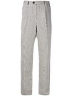 Brunello Cucinelli High Waisted Pinstripe Trousers - Grey