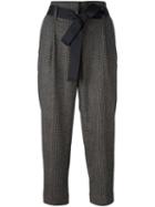 Brunello Cucinelli Cropped Trousers, Women's, Size: 46, Brown, Spandex/elastane/cashmere/virgin Wool