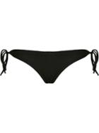 Skinbiquini Ruffled Trim Bikini Bottoms, Women's, Size: G, Black, Polyester/spandex/elastane