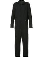 Ann Demeulemeester Working Jumpsuit, Men's, Size: Large, Black, Wool/ramie