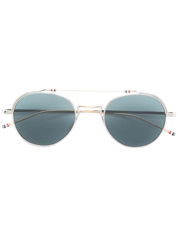 Thom Browne Eyewear Round Tinted Sunglasses - Silver