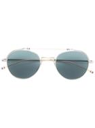 Thom Browne Eyewear Round Tinted Sunglasses - Silver