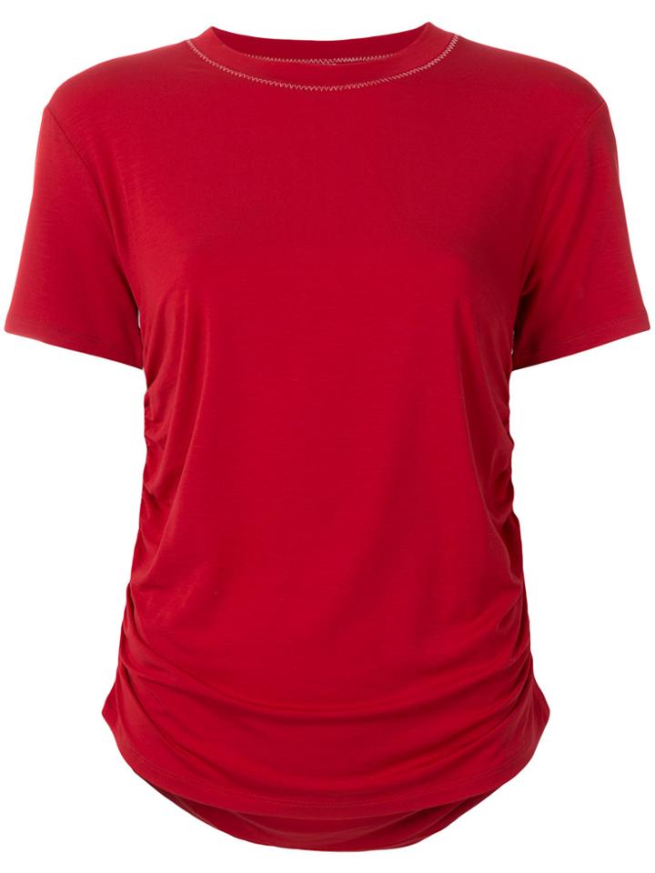 Carven Ruched Side T-shirt - Red