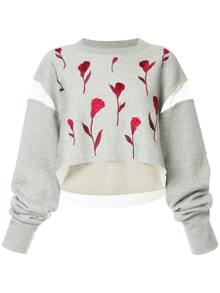 Maison Mihara Yasuhiro Sheer Panelled Sweater - Grey