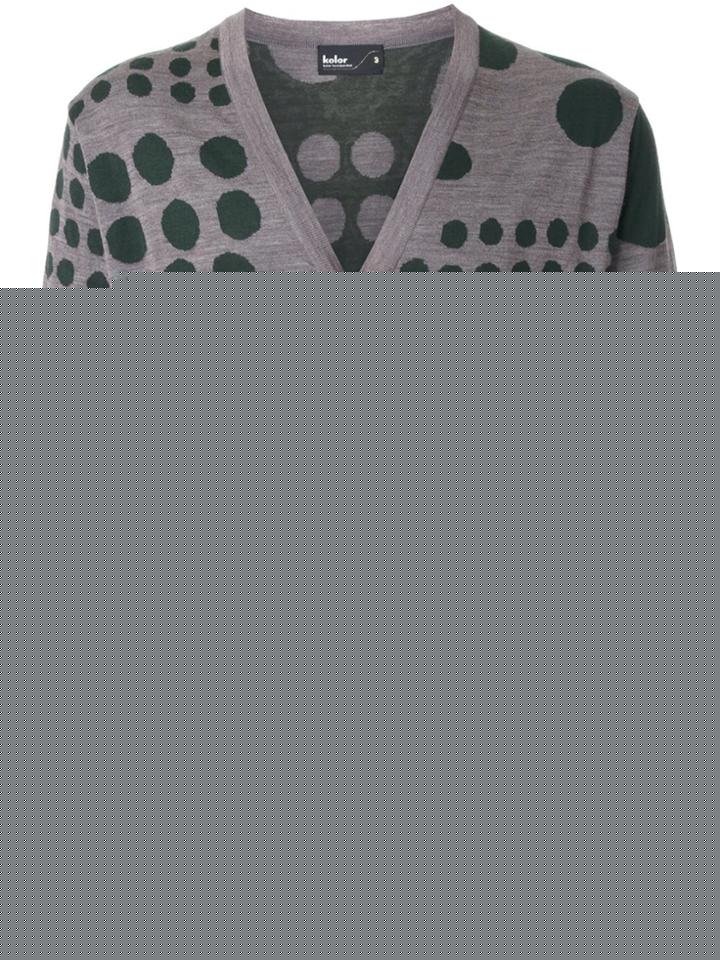 Thom Browne Diamond Patterned V-neck Cardigan - Grey