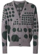 Thom Browne Diamond Patterned V-neck Cardigan - Grey
