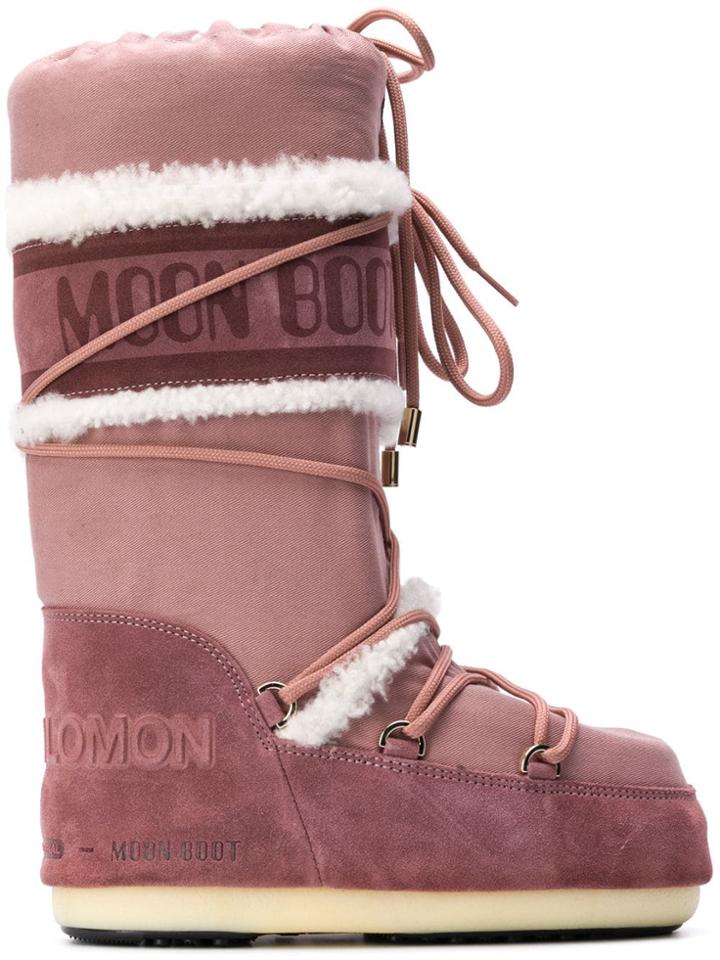 Yves Salomon Mid-calf Ski Boots - Pink