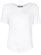 Fadeless Round Neck T-shirt, Women's, Size: Large, White, Spandex/elastane/rayon