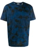 Valentino Logo Camouflage Print T-shirt - Blue