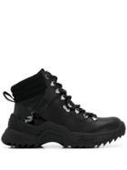 Karl Lagerfeld Quest Cross Lace Mid-rise Trainers - Black
