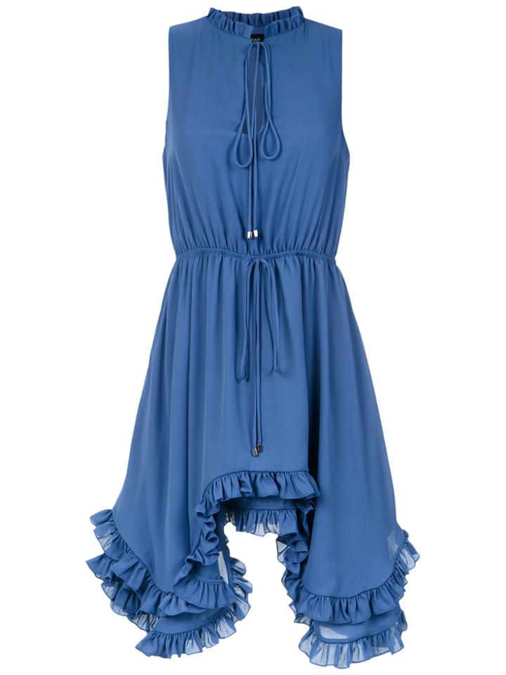 Olympiah Frill Midi Dress - Blue