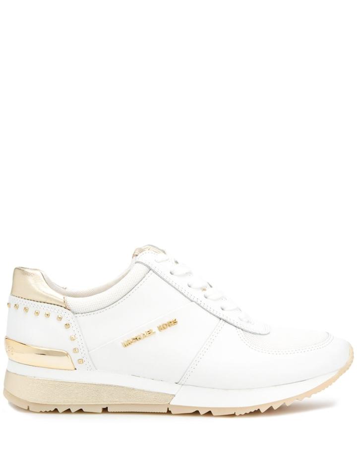 Michael Kors Allie Metallic Wrap Sneakers - White