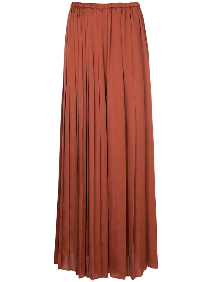 Aula Pleated Palazzo Trousers - Brown