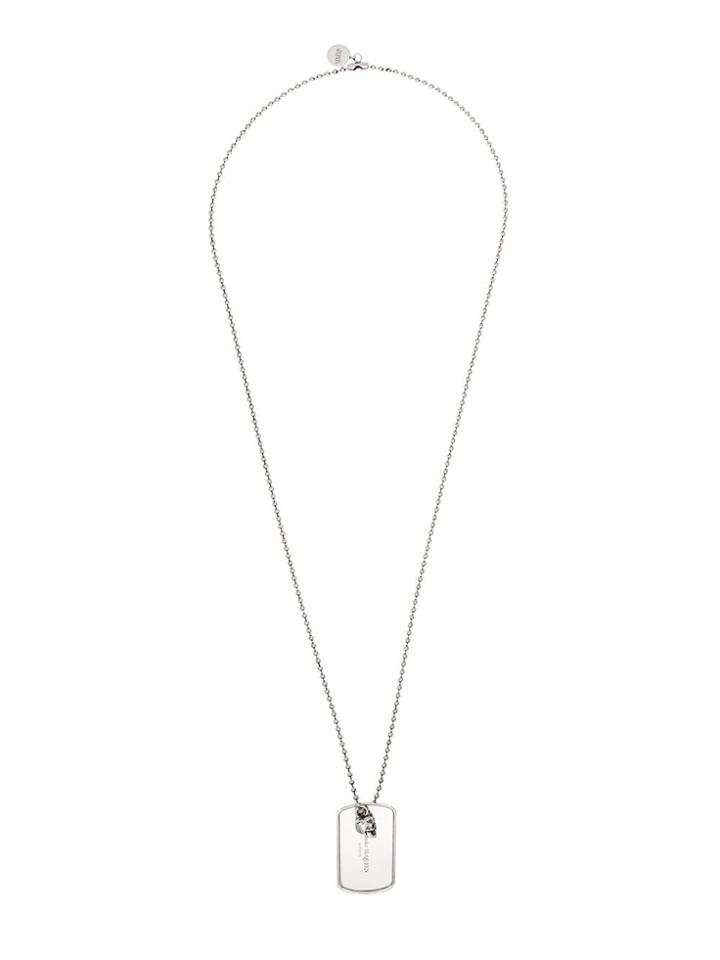 Alexander Mcqueen Identity Tag Necklace - Black