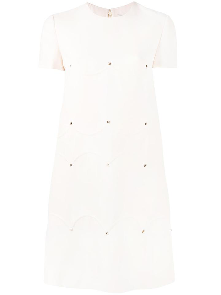 Valentino - T-shirt Mini Dress - Women - Silk/virgin Wool - 40, Nude/neutrals, Silk/virgin Wool