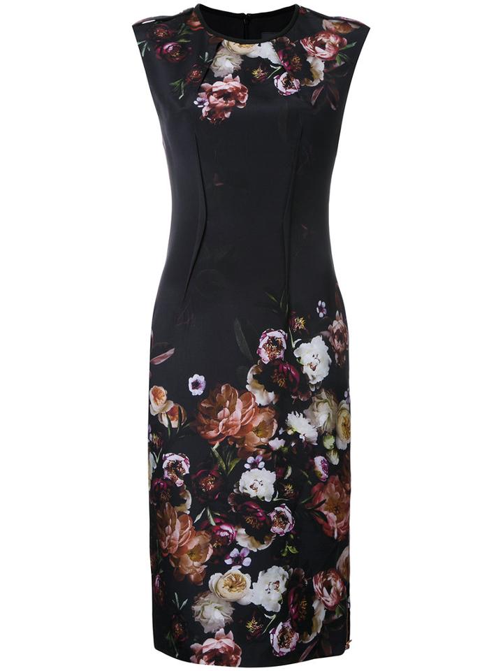 Ginger & Smart Liaison Fitted Dress, Women's, Size: 12, Black, Silk/spandex/elastane/viscose