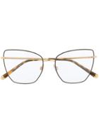 Dolce & Gabbana Eyewear Cat Eye Wire Glasses - Gold