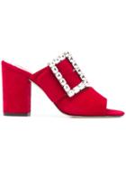 Paris Texas Buckled High-heeled Sandals - Red