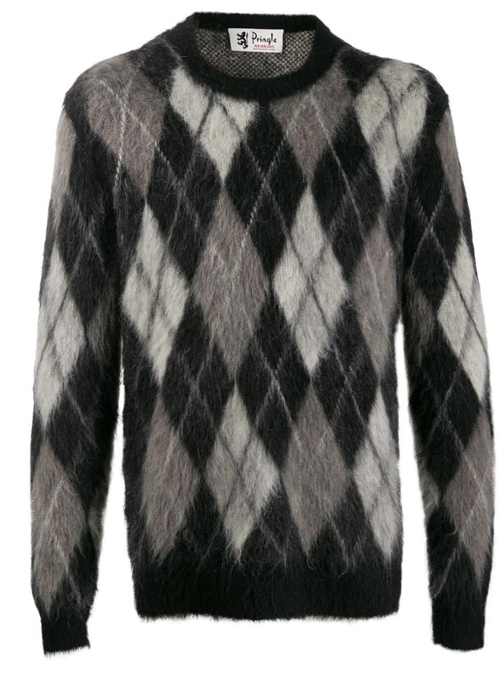 Pringle Of Scotland Argyle Knit Jumper - Black