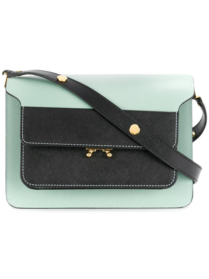 Marni Contrast Front Shoulder Bag - Blue