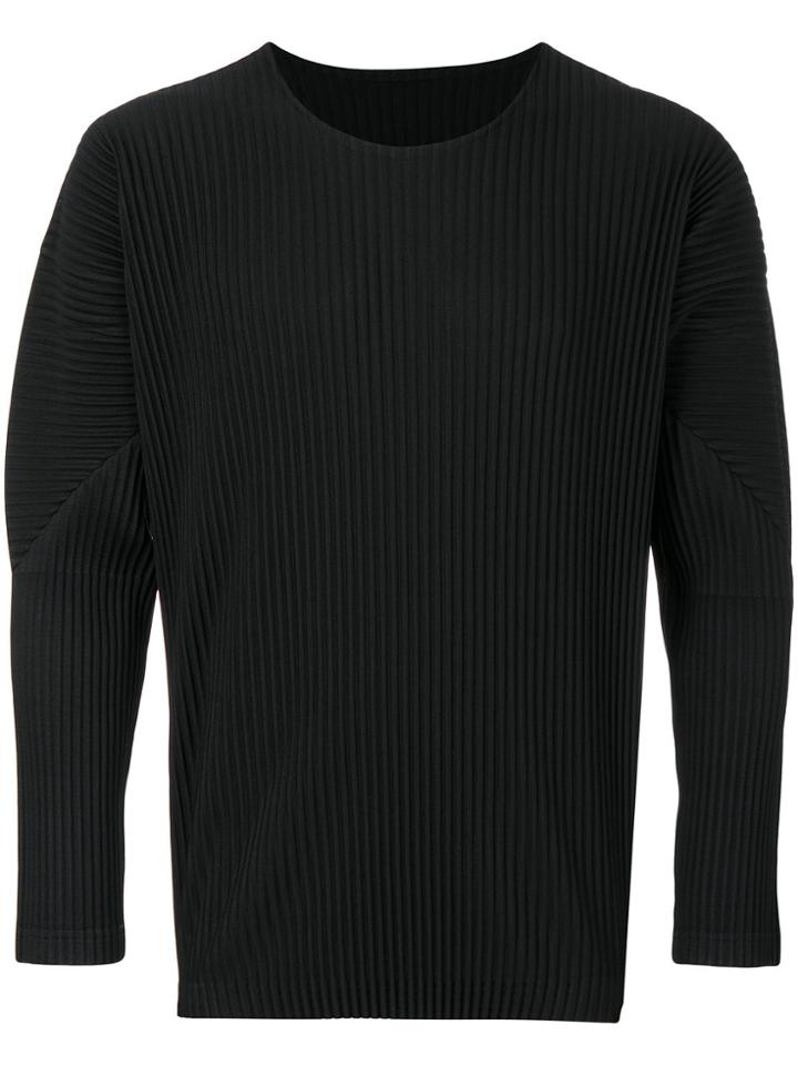 Homme Plissé Issey Miyake Pleated Sweatshirt - Black