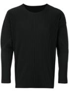 Homme Plissé Issey Miyake Pleated Sweatshirt - Black