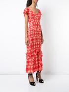 Anna Sui Graphic Heart Print Dress - Red