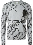 Iceberg Snoopy Print Jumper, Men's, Size: S, Grey, Cotton/polyamide