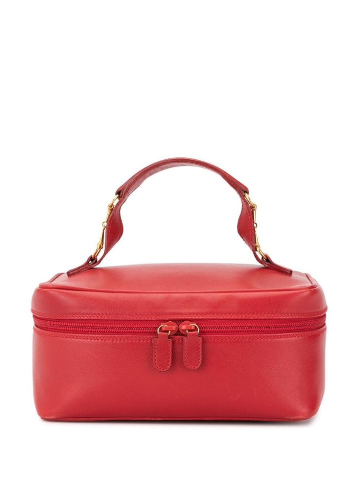Gucci Pre-owned Horsebit Details Cosmetic Bag - Red