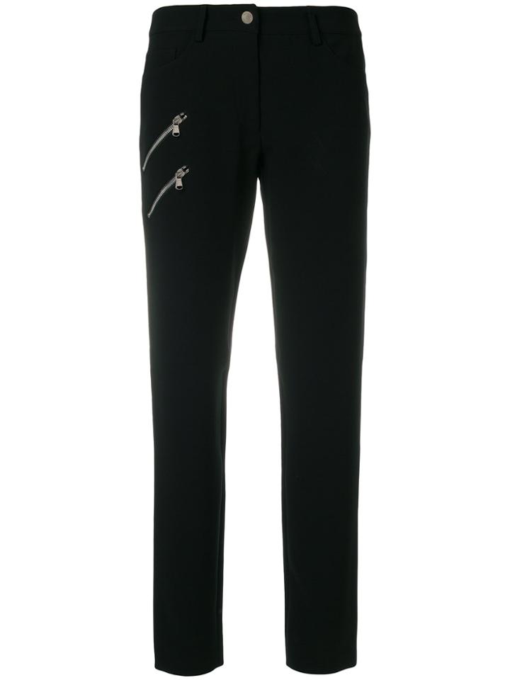 Moschino Zip Detail Trousers - Black