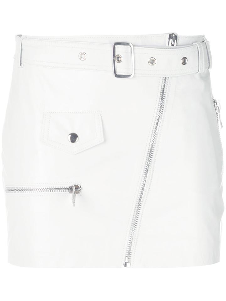 Manokhi Belted Short Skirt - White