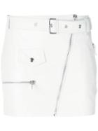 Manokhi Belted Short Skirt - White