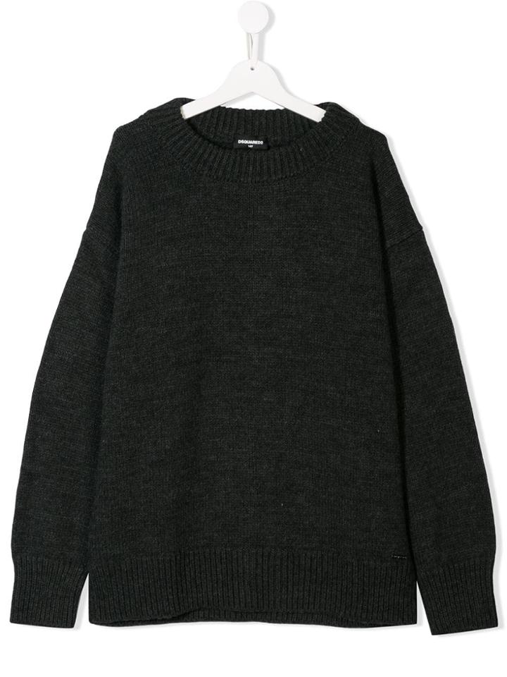 Dsquared2 Kids Teen Loose Fit Jumper - Grey